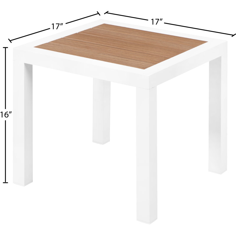 Table d'appoint Ventrell, Brun / blanc