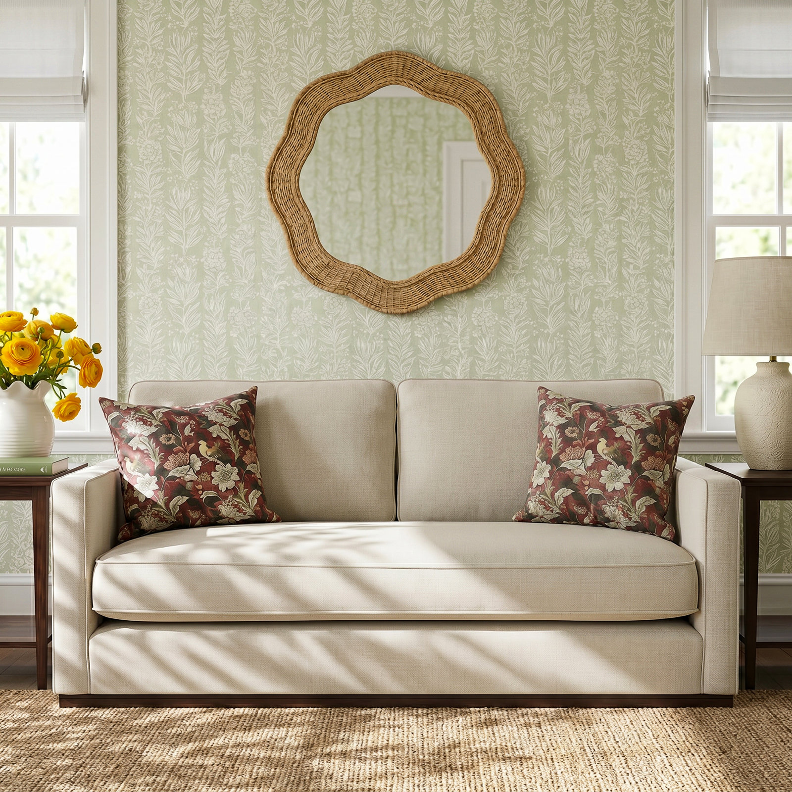 Bobbi 73'' Upholstered Loveseat, Effie Linen Performance Weave