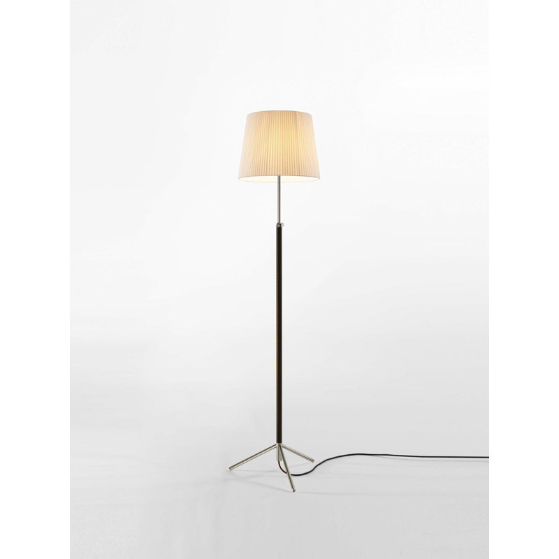 47.2" Floor Lamp, Chrome, Natural