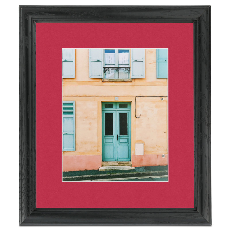 Cadre 12 po x 24 po simple noir mat, Rouge