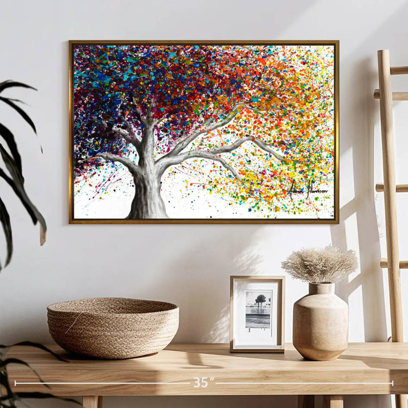La couleur des rêves, Cadre flottant doré, 25 po x 17 po
