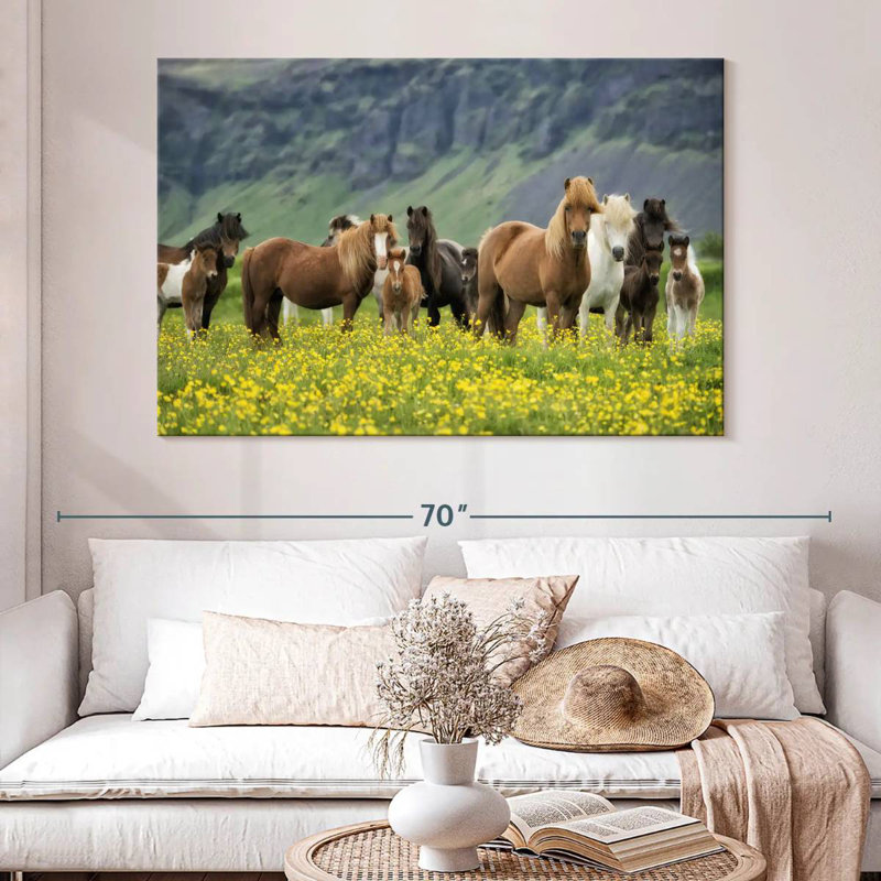 Icelandic Horses I, 34" H x 51" W