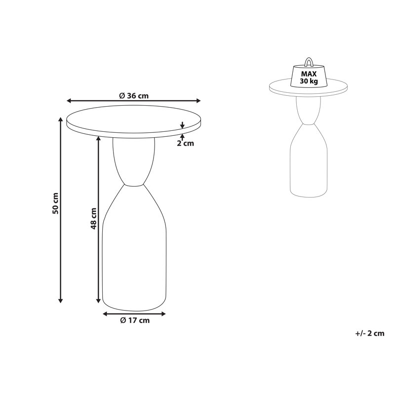 Pedestal End Table