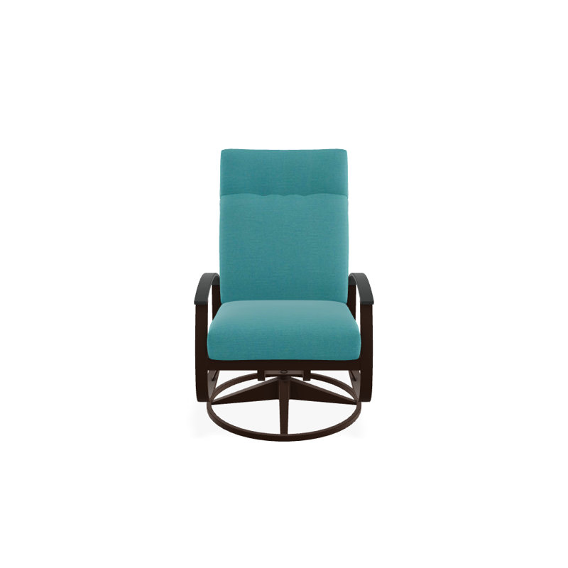 Chaise berçante pivotante réglable avec coussins Askar, Toile Aruba Sunbrella®, Graphite classique P30, Kona texturé
