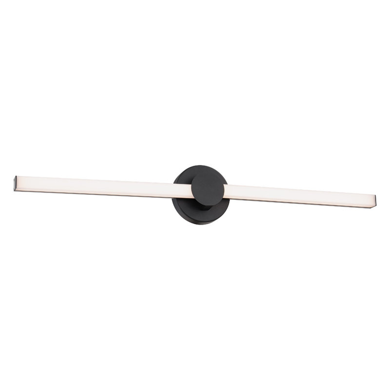 Versa 30in LED Bathroom Vanity and Wall Light 30W 2,100 Lumens 5-CCT Selectable 2700-3000-3500-4000-5000K in Matte Black with 360 Degree Adjustable Arms