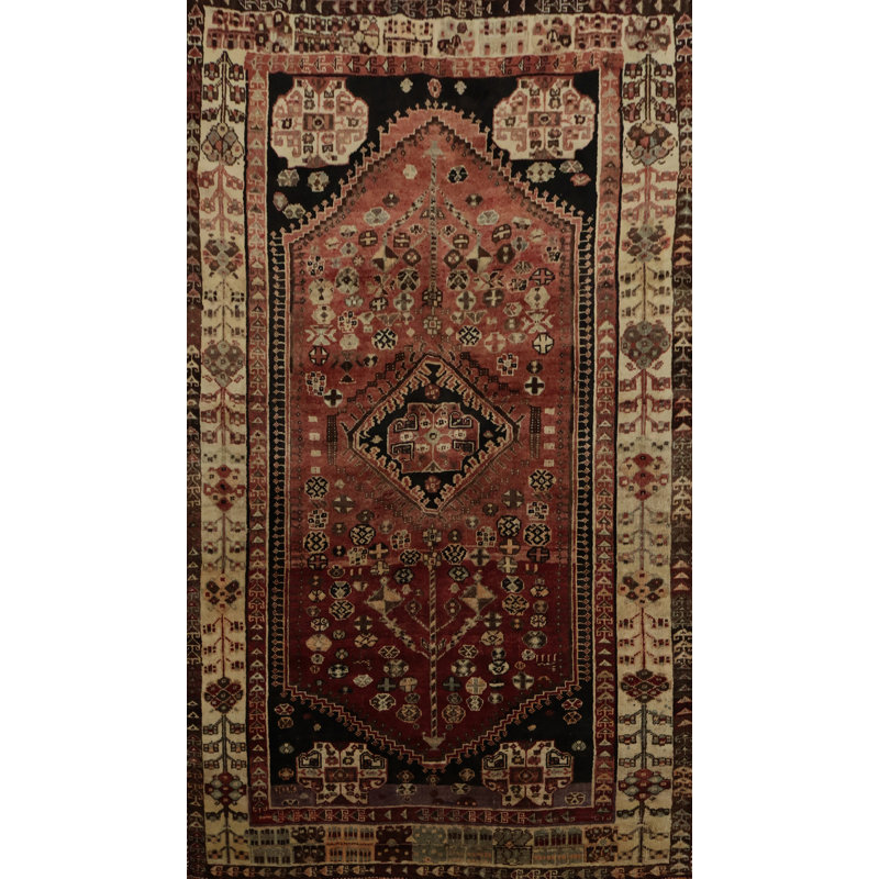 Tapis géométrique fait à la main 4 x 7