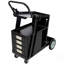 Chariot de soudage robuste à 2 niveaux et 4 tiroirs avec chariot de rangement portatif avec roulettes pour coupeur plasma MIG TIG ARC et accessoires de soudage
