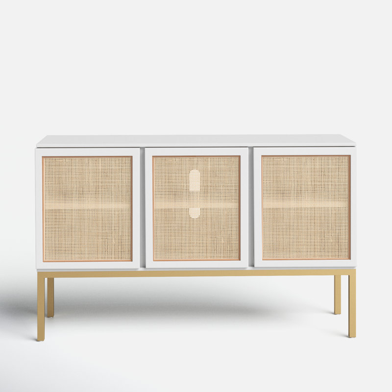 Ehren 54'' Sideboard, White/Gold