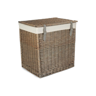 Wicker Laundry Hamper Basket with Lining