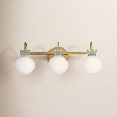 3-Light Opal Glass Bath Sconce