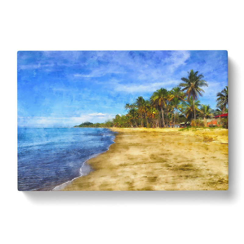 Palm Tree Beach Vol.1 - Wrapped Canvas, 35cm H x 50cm W x 3cm D