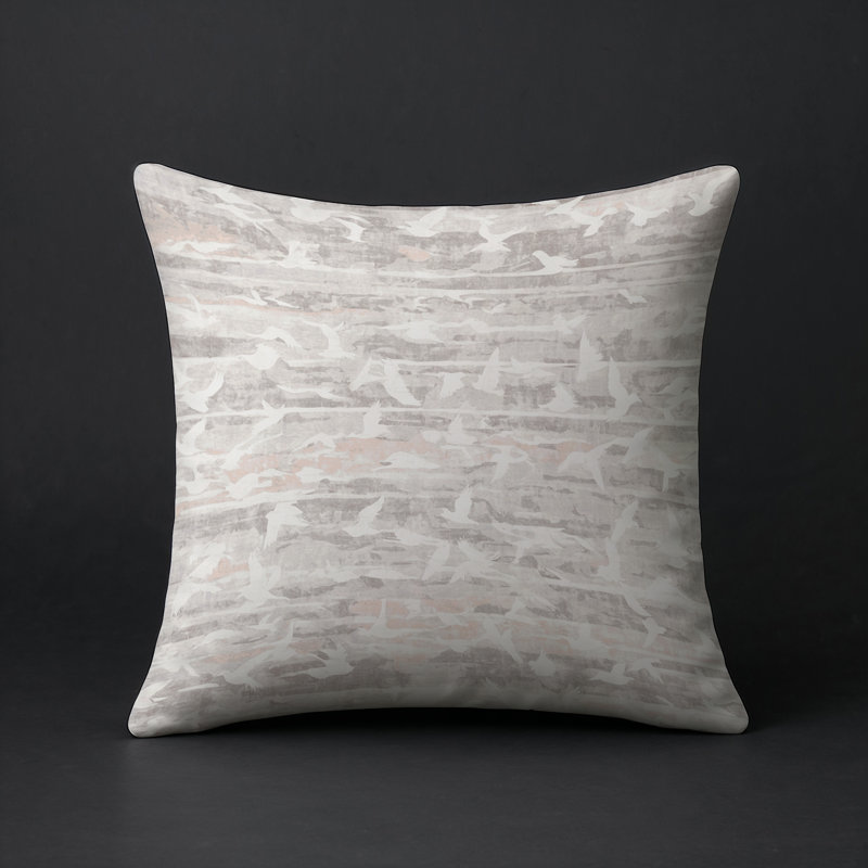 Coussin décoratif intérieur et extérieur Modern, Gris abstrait 97, Carré 16 po
