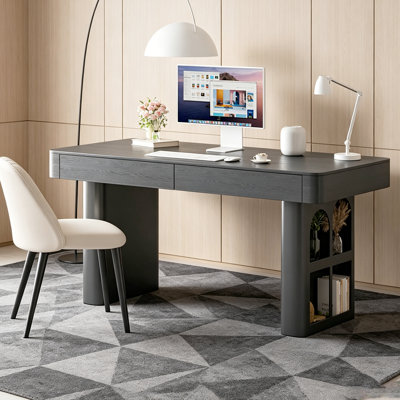 Modern Light Luxury Writing Desk, Simple Home Study Computer Desk, Narrow Writing Table for Bedroom Bedside