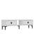 Modern White TV Stand, 59.1 x 16.1 x 11.8 inches | 100% Melamine Coated Particle Board, Thickness: 0.7 inches | Wall-Mountable Design, Stylish Geometric Look for Contemporary Living Rooms & Entertainment Spaces-1582798264