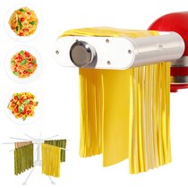  Pasta Maker Attachment for Kitchenaid Mixers with Pasta Drying  Rack, AMZCHEF 3 in 1 Set of Kitchen aid Pasta Maker Accessories, Included  Cleaning Brush: Home & Kitchen