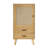 Tharp 20" W Rattan 1-Door Accent Cabinet with Drawers