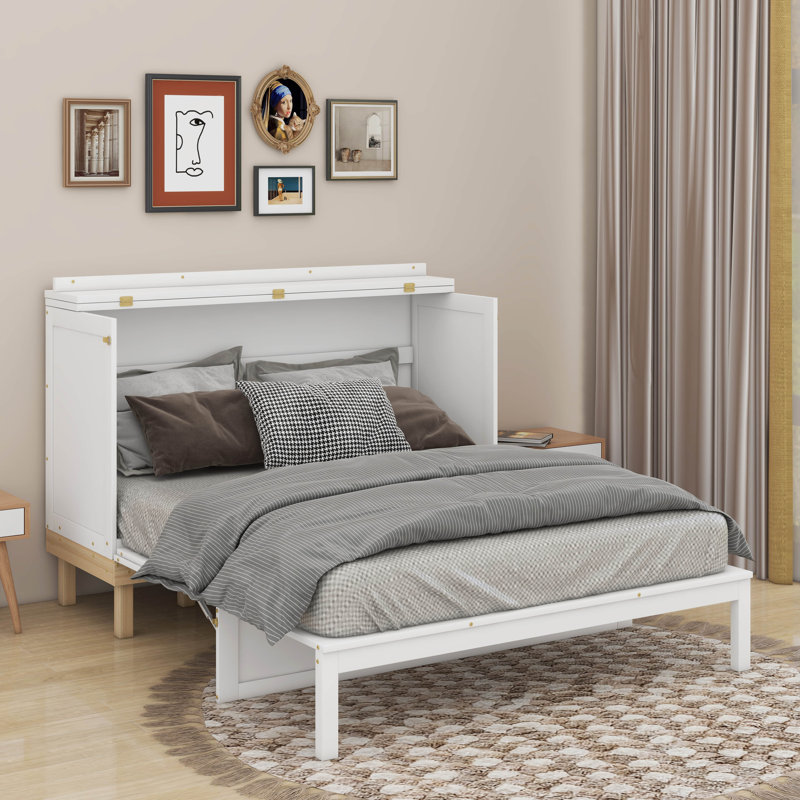 Queen Size Murphy Bed, White
