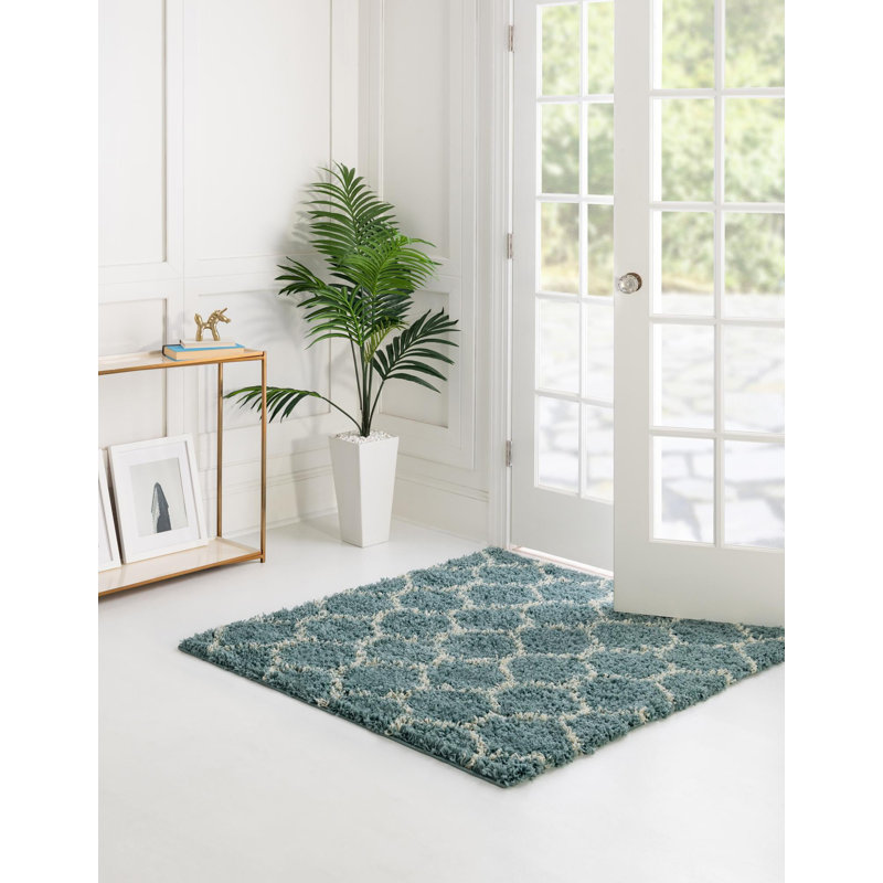 Geometric Indoor Rug, Square 7'10"