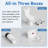 19＂tall Rear Outlet Toilet With 600w Macerator Pump, Two-piece Upflush Toilet With 4 Water Inlet For Basement