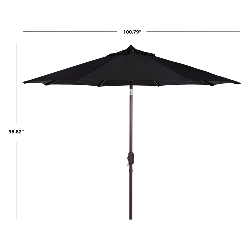 Parasol de marché, Noir, 100.79" W x 100.79" D