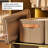 Set Of 3 Closet Organizers And Storage Bins Large, Organizer Storage Baskets, Storage Containers For Organizing Changing Table Bookshelf With Sturdy Steel Frame Cationic Fabric-910262437
