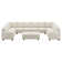 8 - Piece Velvet Upholstered Sectional Modular Sofa Oversized Livingroom U shaped Corner Sofa with Storage Ottoman