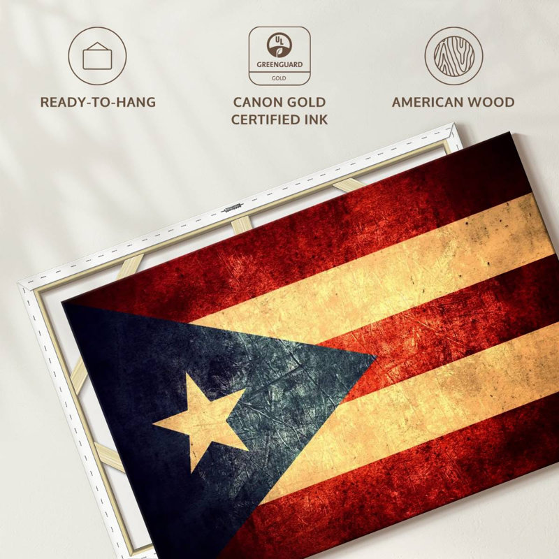 Borges Old Puerto Rican Flag, 32" H x 48" W