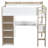 Full Loft Bed With Built-In Desk&Bookshelf-638038629