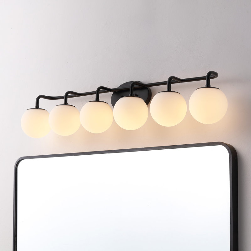Coiffeuse Sommers Louis, Noir, Six lumières