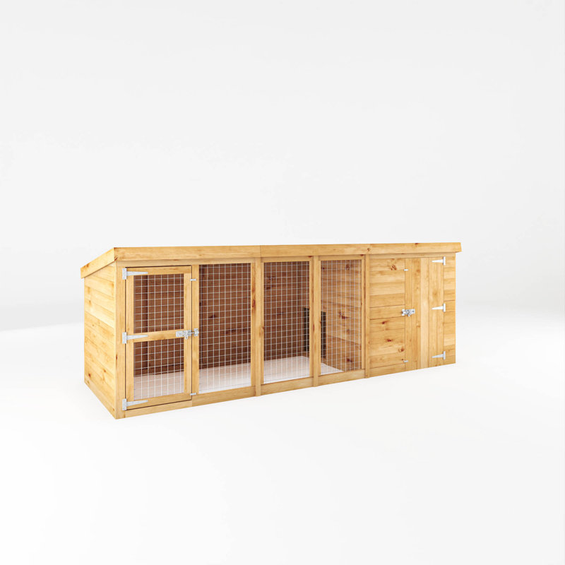 Mercia 12 x 4ft Berkshire Dog Kennel & Run, No