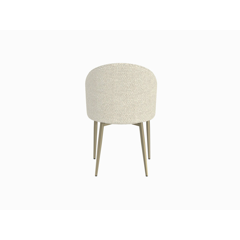 Cora White Fabric Side Chair (Set Of 2)