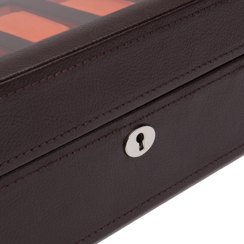 Watch Box + Locking, Brown/Orange