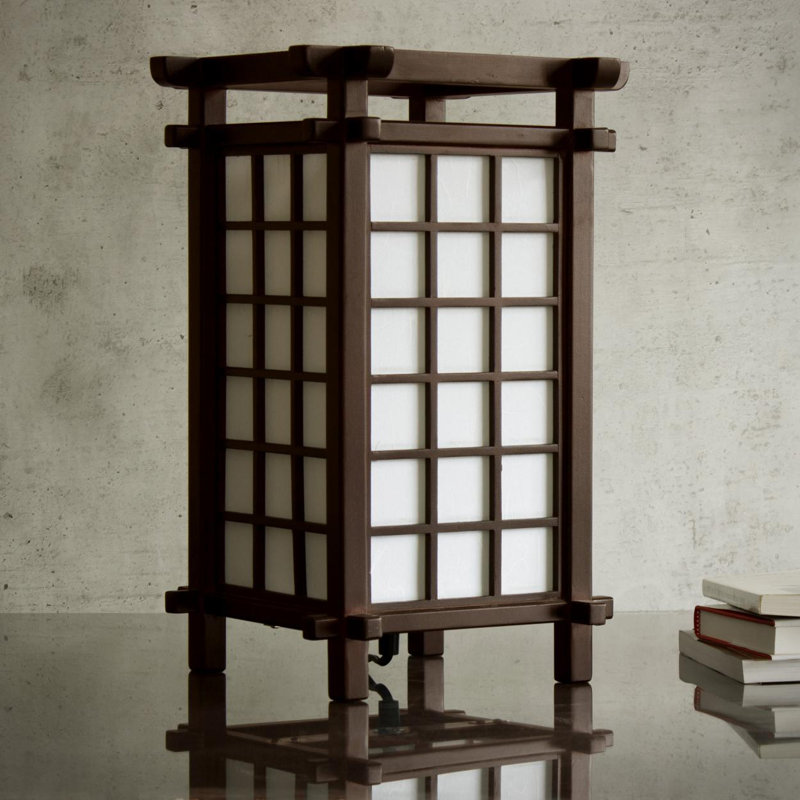 Lampe de table 17 po Diarmaid, Noyer foncé