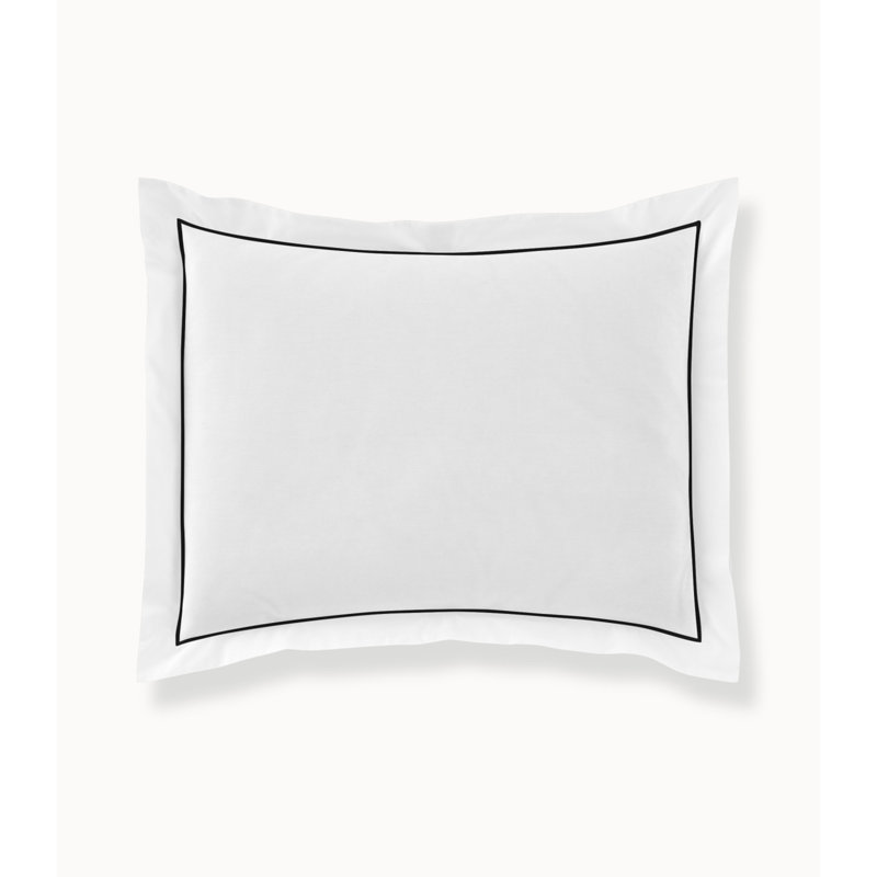 Boutique Percale Sham, Standard/Twin, White/Platinum