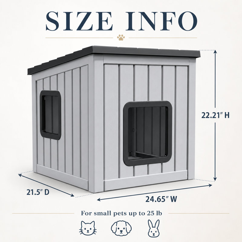 Niche pour chien d'extérieur,  Black, Blue