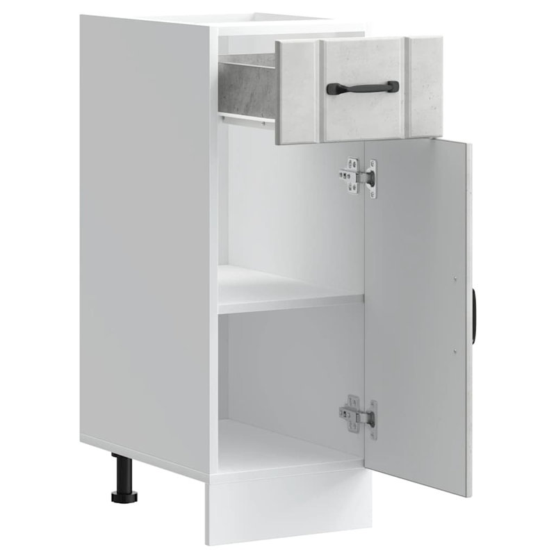 Kitchen Base Cabinet Lucca Engineered Wood, Concrete Grey