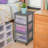 Sterilite 3 Drawer Home Organizer Storage Cart w/Caster Wheels, Grey (2 Pack)