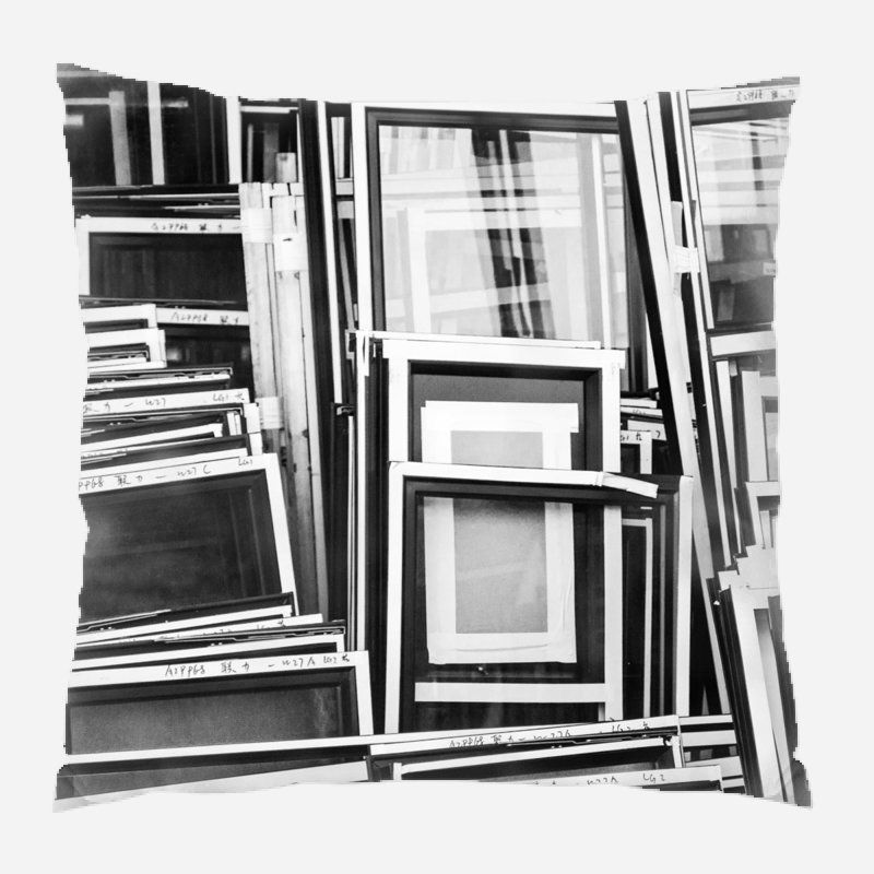 Coussin décoratif en bois Cadena, Microsuède, Intérieur