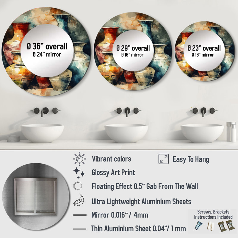 Art mural en poterie de Princeten, 23 po x 23 po