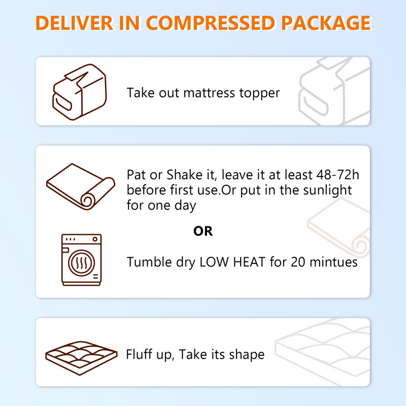 Protège-matelas en duvet synthétique 1,5 po, Très grand californien
