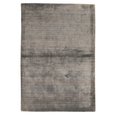 High-Quality Hand-Knotted Blue And Charcoal Area Rug