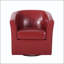 Fauteuil club pivotant avec revêtement lisse et forme de tonneau ajusté-131541631