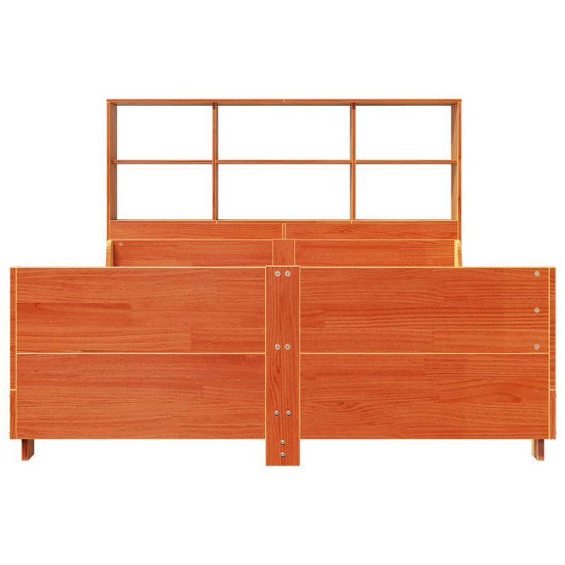 Boilleau Solid Wood Bed, 160 x 200 cm, Wax Brown