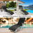 Amrom Outdoor Metal Chaise Lounge , Cushion Included-157788667-157801203-157788623