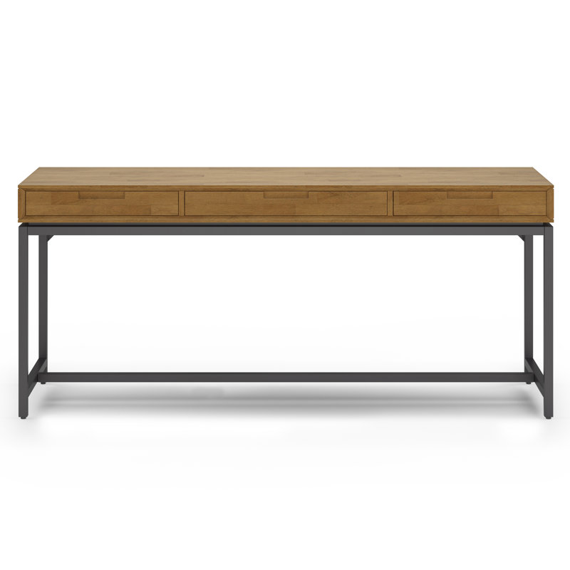 Bureau Lars Mid Century, H 31,50 po x l 72 po x P 24 po, Brun / noir