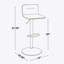 Tabouret de bar réglable en métal chromé et similicuir blanc - ensemble de 2-927696322