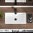 KARAMAG 24" Undermount Bathroom Sink Rectangular Deep Bowl ith Three Overflows White