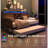 Twin Daybed With Trundle, Farmhouse Daybed Frame With Sliding Barn Door Headboard And Charging Station & LED Light For Bedroom And Guest Room, Rustic Brown