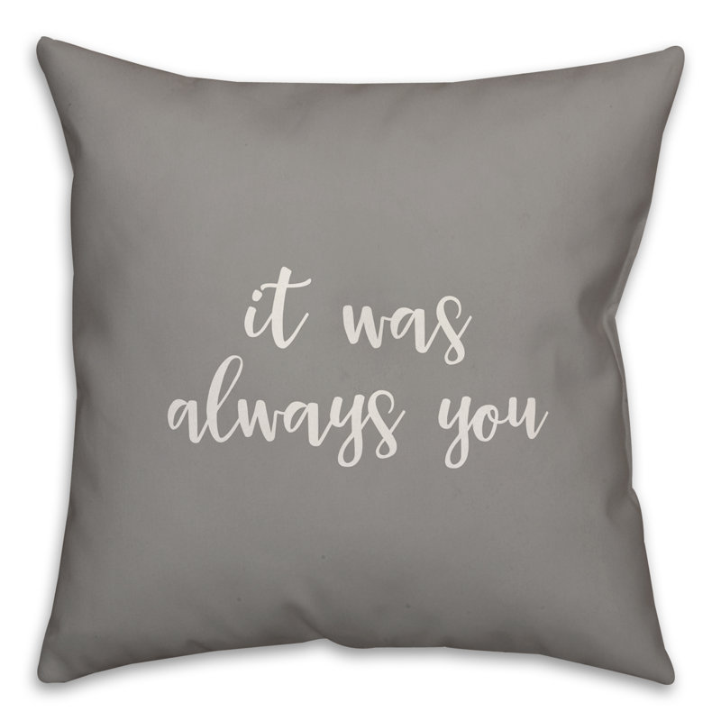  Coussin It It Always Always, Gris, Housse de coussin