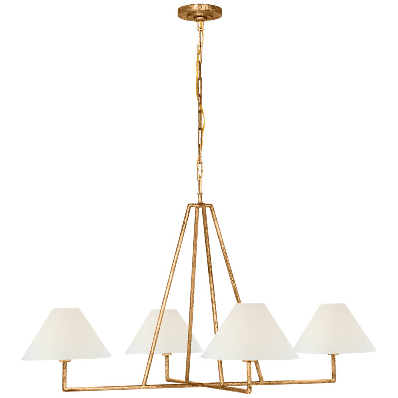 Ashton 4 - Light Chandelier, Golded Iron